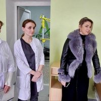 Директор департаменту охорони здоров’я та реабілітації ОВА Ольга Задорожна та працівниці лікарні