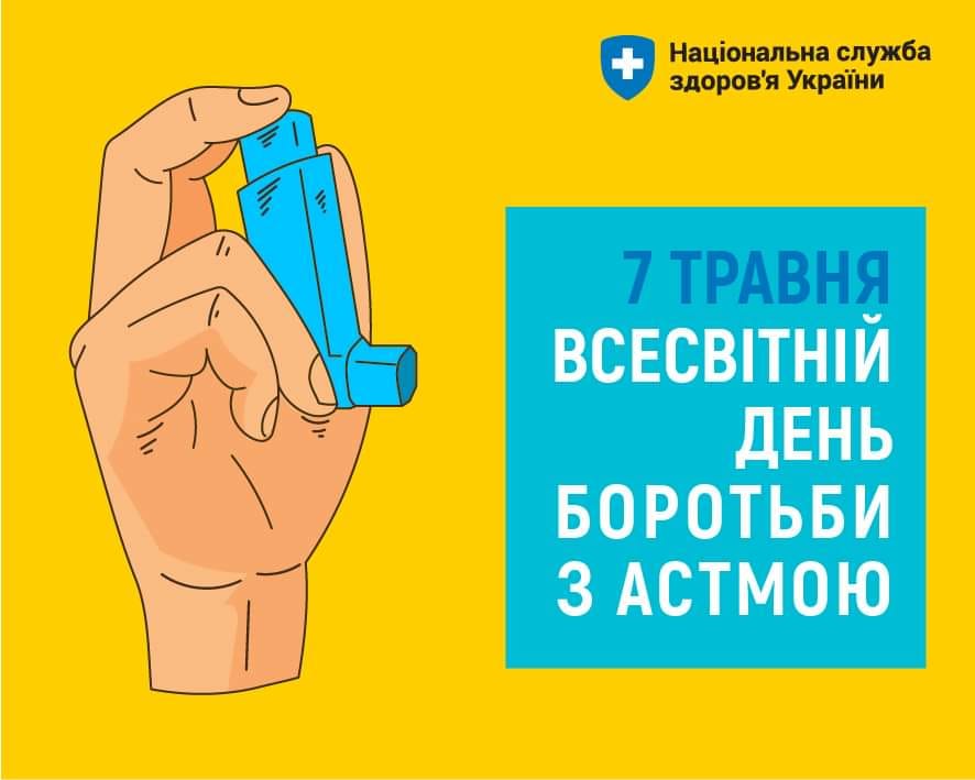 Постер НСЗУ - Всесвітній день боротьби з астмою.