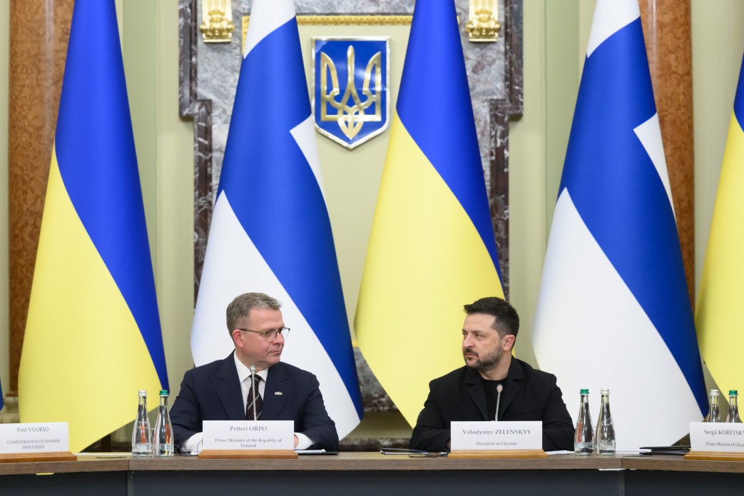 Президент України Володимир Зеленський та Прем’єр-міністр Фінляндії Петтері Орпо