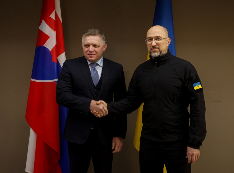 Прем’єр-міністр України Денис Шмигаль та Прем’єр-міністр Словаччини Роберт Фіцо