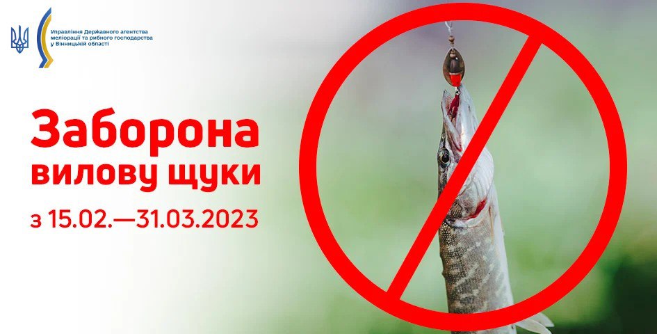 З 15 лютого діятиме нерестова заборона на вилов щуки 
