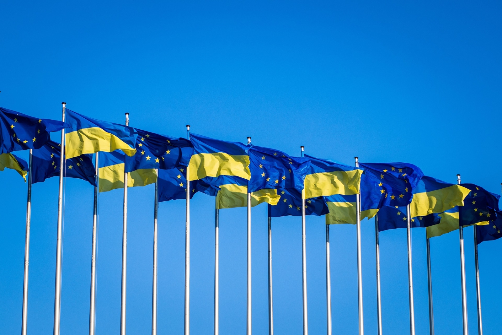Прапори України та ЄС