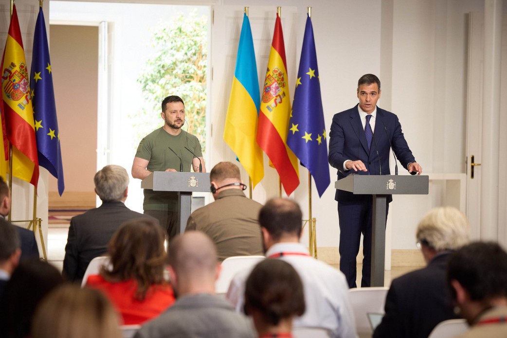 Президент України Володимир Зеленський і Прем’єр-міністр Іспанії Педро Санчес