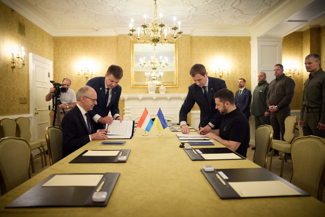 Президент Володимир Зеленський і Прем’єр-міністр Люксембургу Люк Фріден уклали Угоду про співробітництво у сфері безпеки 