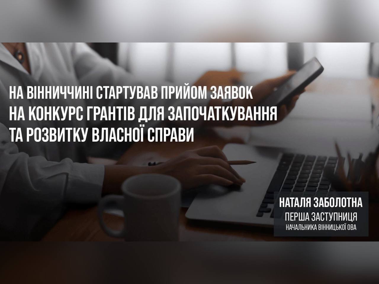 На Вінниччині стартував прийом заявок на конкурс грантів для започаткування та ведення бізнесу 