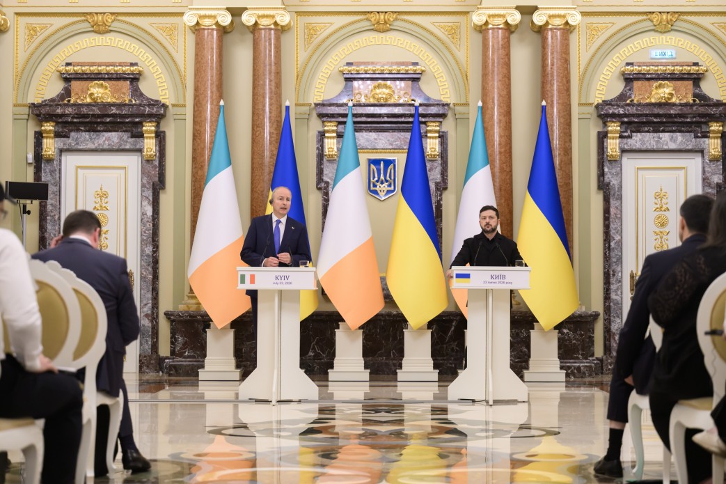 Президент України Володимир Зеленський та Прем’єр-міністр Ірландії Міхал Мартін