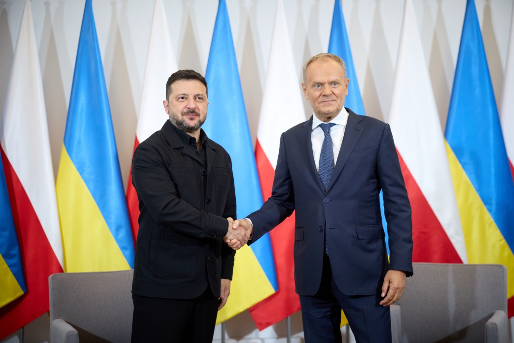 Президент України Володимир Зеленський та Прем’єр-міністр Польщі Дональд Туск