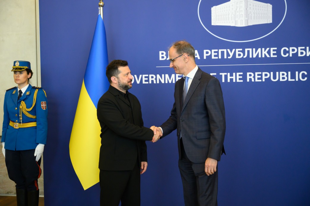 Президент України Володимир Зеленський та Прем’єр-міністр Сербії Джуро Мацут