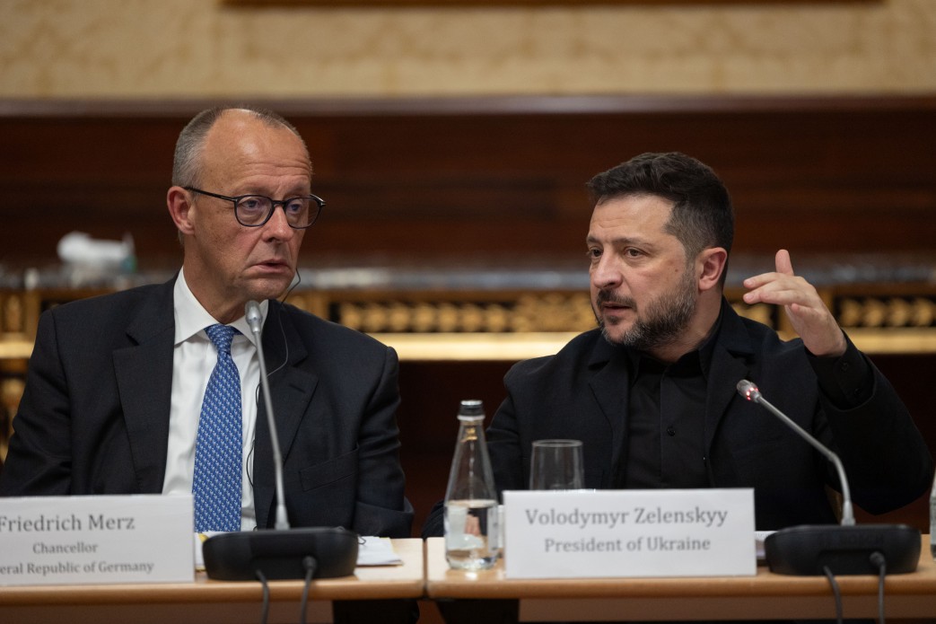 Президент України Володимир Зеленський та Федеральний канцлер Німеччини Фрідріх Мерц