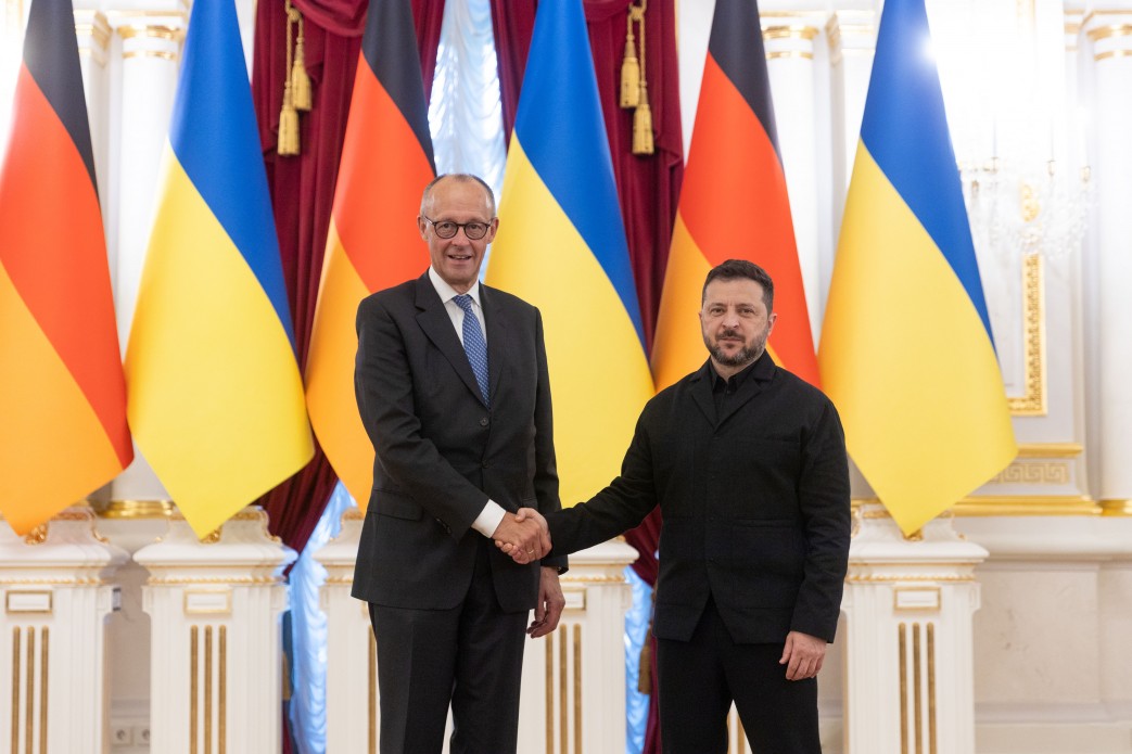 Президент України Володимир Зеленський та Федеральний канцлер Німеччини Фрідріх Мерц