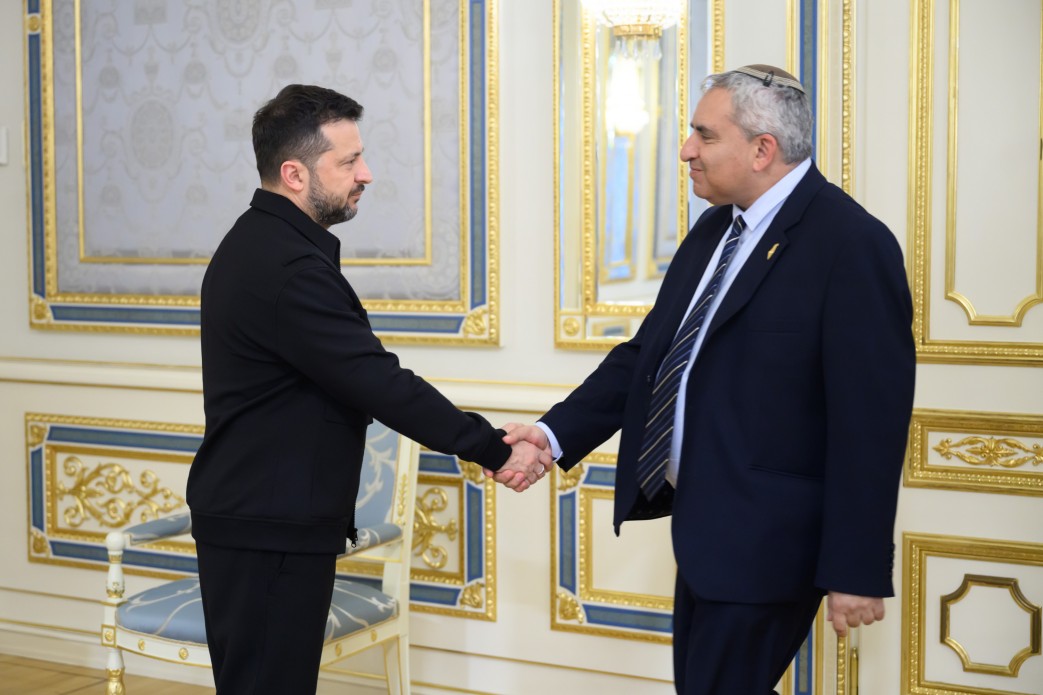 Президент України Володимир Зеленський та міністр у Міністерстві фінансів Ізраїлю Зеєв Елькін