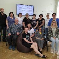 Учасники заходу, проведеного в рамках місяця інформування про психічне здоров’я