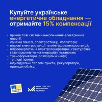 інфографіка "Купуйте українську техніку-отримайте 15% компенсації"