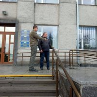 Заступник начальника Хмільницької районної військової адміністрації Дмитро Сидоренко та заступник Калинівського міського голови Олександр Щьов