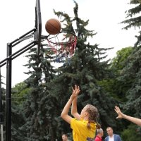 Дівчата грають у баскетбол