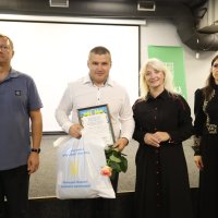 Перша заступниця Начальника ОВА Наталя Заболотна, начальник управління спорту та рухової активності Департаменту гуманітарної політики ОВА Наталя Токар та учасники заходу