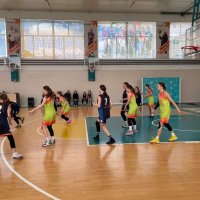 дівчата грають в баскетбол