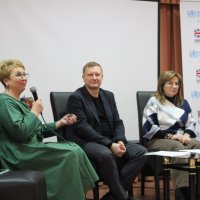 заступниця директорки Департаменту охорони здоров’я та реабілітації ОВА Тетяна Бондаренко, директорка обласної клінічної психоневрологічної лікарні ім. акад. Ющенка Софія Кучерук