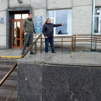 Заступник начальника Хмільницької районної військової адміністрації Дмитро Сидоренко та заступник Калинівського міського голови Олександр Щьов