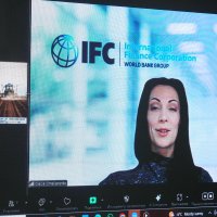 Представниця IFC, World Bank Group Олеся Омеляненко, яка долучилася онлайн