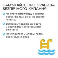 Інфографіка «Пам’ятайте про правила безпечного купання»